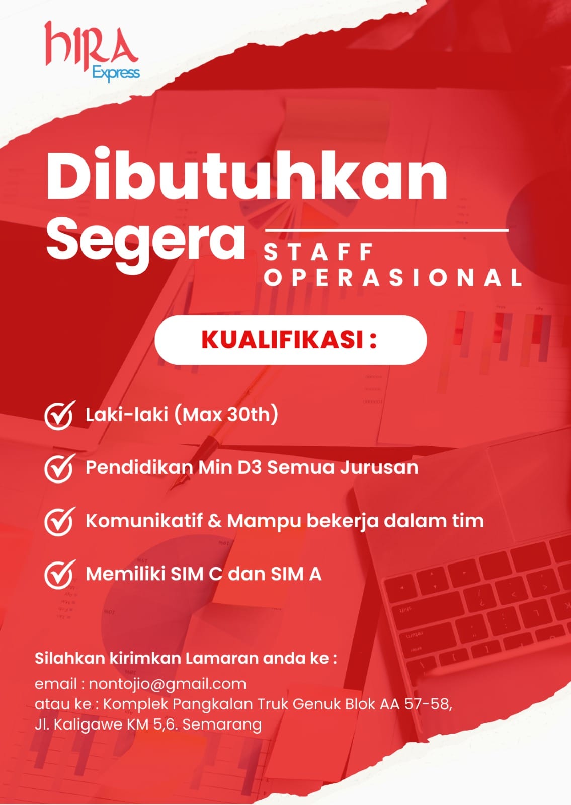 Lowongan Kerja Mekanik Dinamo (Amper & Starter) di Hira Express Semarang