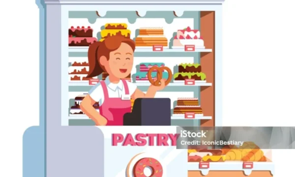 Kasir Penjualan Roti dan Kue di Bakery
