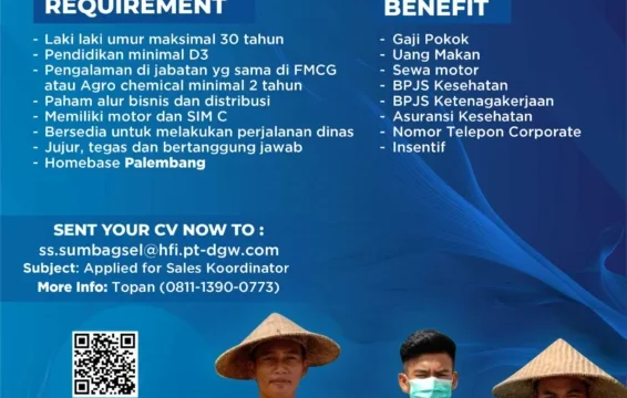Sales Medical Representative – Area Sumatera Selatan