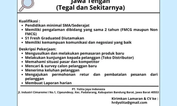 Sales Medical Representative – Wilayah Jawa Tengah