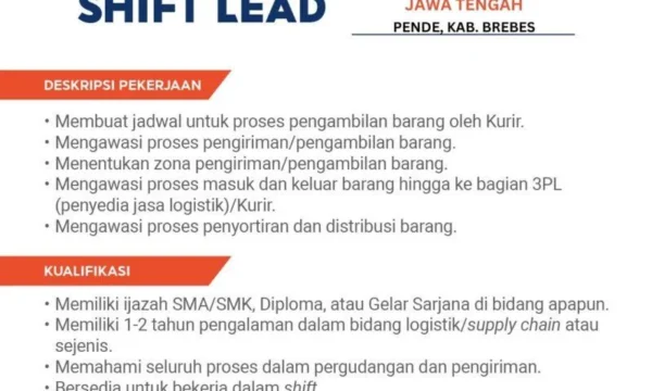 Shift Lead SPX Express – Trucuk, Kab. Klaten, Jawa Tengah