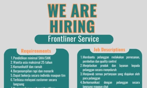 Tim Frontliner Penjualan (Kota Solo)