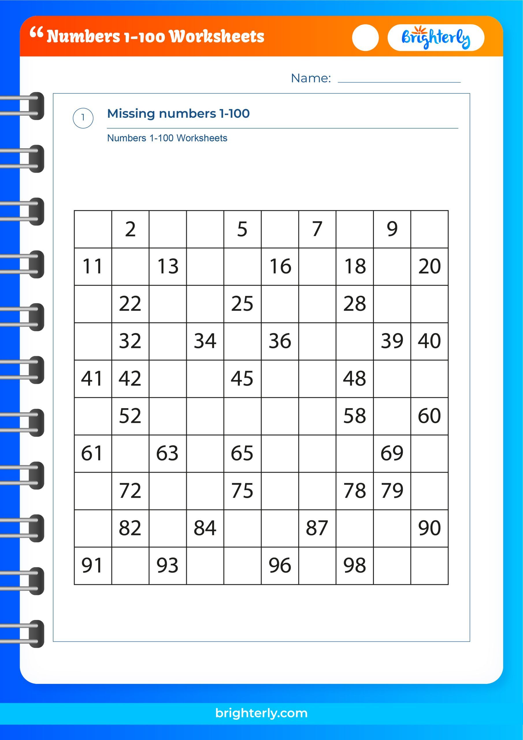 Printable List Of Numbers 1 100 - Free Worksheets Printable Printable List Of Numbers 1 100 - Free Worksheets Printable