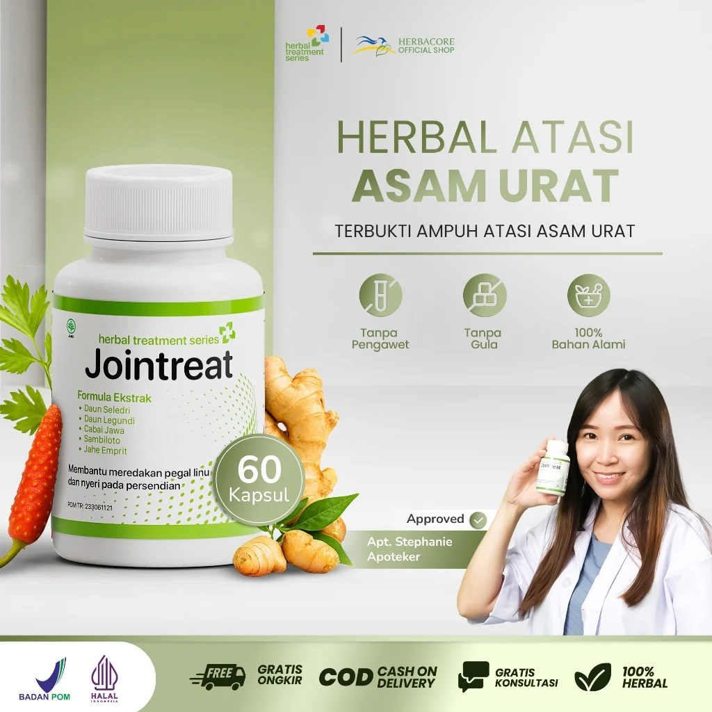 Jual Jointreat 60 Kapsul - Obat Herbal Asam Urat Ampuh untuk Nyeri