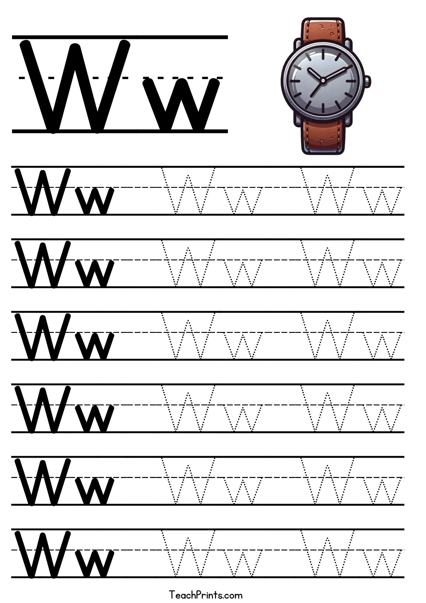 Free Printable Letter W Worksheets Preschool