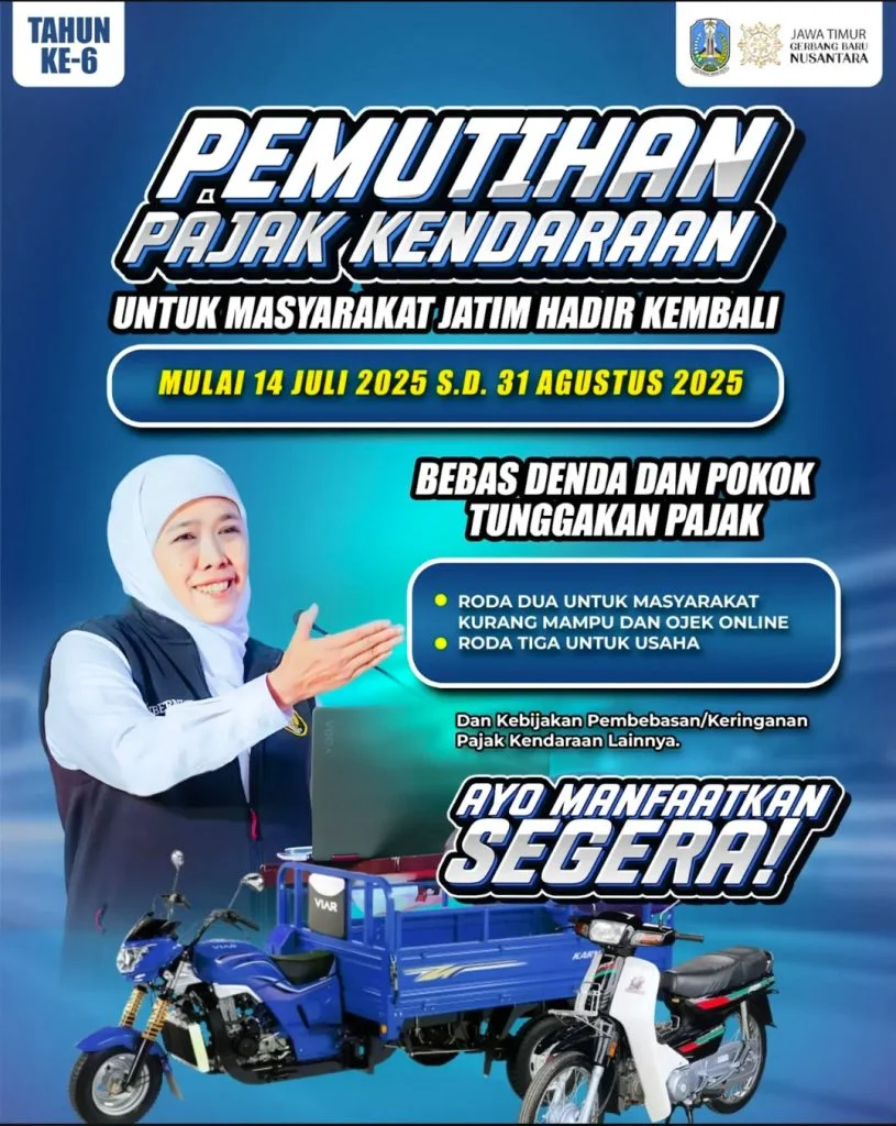 Pemprov Jatim Gelar Pemutihan Pajak Kendaraan Bermotor 2025